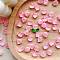Handmade Lampwork Beads, Tulip, Pink, 9mm
