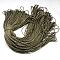 Polyester & Spandex Cord Ropes, 1 Inner Core, with Patterns, for Shoe Lace Cord Making, Dark Olive Green, 2mm, about 109.36 yards(100m)/bundle