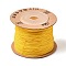 Nylon Braided Cord for Jewelry Making Macrame Craft, Yellow, 0.6mm, about 109.36 yards(100m)/roll