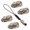 4Pcs Brass Beads, Snake Head, Antique Silver, 25.5x16x10.5mm, Hole: 3.6mm