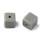 Opaque Acrylic Beads, Cube, Dark Gray, 10.5x9.5x9.5mm, Hole: 2mm, about 490pcs/500g