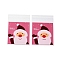 Christmas Theme Plastic Bakeware Bag, with Self-adhesive, for Chocolate, Candy, Cookies, Square, Pale Violet Red, 130x100x0.2mm, about 100pcs/bag