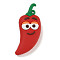 PVC Pendants, Vegetable, for Keychain, Hot Pepper, 64x25x16mm, Hole: 3mm