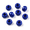 Opaque Plastic Beads, Barrel, Medium Blue, 9x6mm, Hole: 3.8mm, about 1950pcs/500g