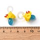 手作りランプワークペンダント  バンピー  キノコ  きいろ  24.5~29.5x15~18.5mm  穴：2~5mm&nbsp;LAMP-M02-01-01-3