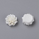 樹脂カボション  花  ホワイト  直径15mm  厚さ8mm&nbsp;RB772Y-5-2