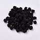 ポリエステルファブリックビーズ  ラウンド  ココナッツブラウン  6.5x4.5mm  穴：4mm&nbsp;WOVE-K001-A13-3