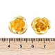 鉄のビーズ  ラックめっき  花  ゴールドカラー  15.5x16.5x8.5mm  穴：0.5mm&nbsp;FIND-A049-01B-G-3