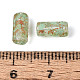 ピカソの透明ガラスのラッパビーズ  ダークシーグリーン  9x4.5mm  穴：1mm  約1500個/ポンド&nbsp;SEED-N010-02G-3