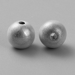 プラスチックビーズ  ラウンド  グレー  8mm  穴：1.2mm&nbsp;KY-TAC0009-07