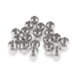 変色しにくい316サージカルステンレススチールビーズ  ロンデル  ステンレス鋼色  5x3mm  穴：3mm&nbsp;STAS-I144-02P