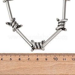 ユニセックス304ステンレススチールネックレス  チェーンネックレス  リンクチェーン  アンティークシルバー  19.88インチ（50.5cm）&nbsp;NJEW-C115-01AS