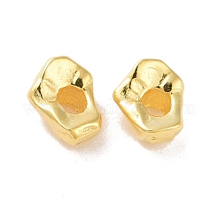 925スターリングシルバービーズ  ナゲット  18KGP本金メッキ  4x3x2mm  穴：1.2mm  約26個/3g&nbsp;LS-STER-D035-06G