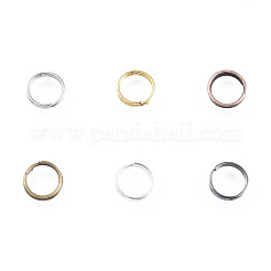 アイアンスプリットリング  ダブルループ丸カン  ミックスカラー  7x1.4mm  内径：6.3mm  6色  約6000個/500g&nbsp;IFIN-JQ0001-04-7mm