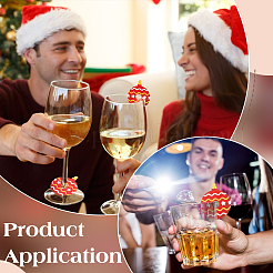 紙製ワイングラスチャーム  インディアンレッド  6.5x5.2x0.05cm&nbsp;FIND-WH0436-28A