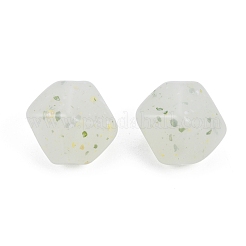 マーブルストーン風不透明アクリルビーズ  ナゲット  淡黄色  18~19x16.5~17x15.5~16mm  穴：1.8mm&nbsp;OACR-G009-02C