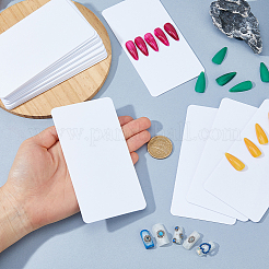 プラスチックパッド40個  ネイルアート用バッキングパッド  長方形  ホワイト  12.5x6.6x0.15cm&nbsp;MRMJ-FH0001-60