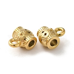 304ステンレス鋼チューブベイル  ループベイル  18KGP本金メッキ  10x8x6.5mm  穴：1.8mmと2.5mm&nbsp;STAS-I203-08G
