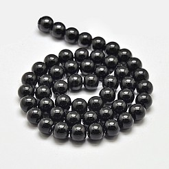 イミテーションオーストリアクリスタルガラスラウンドビーズ連売り  グレードAA  ブラック  8mm  穴：1mm  約48~50個/連  36~37cm&nbsp;GLAA-F030-8mm-02