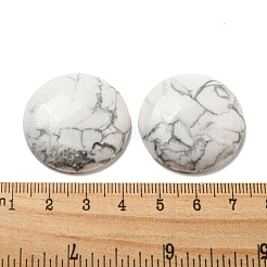 天然石ハウライトカボション  フラットラウンド  30x7~8.5mm&nbsp;G-C115-02B-12