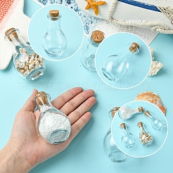 海のビーチをテーマにしたガラスと貝殻のビーズのウィッシュボトル DIY 作成キット  ガラス製のウィッシングボトルを含む  シングルフェイスサテンリボン  ミックスカラー  2~31x2~15x2~11mm  穴：1~1.2 m&nbsp;DIY-FS0007-57