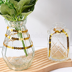プラスチック製のスパンコール/スパンコールチェーンロール1ロール  ABカラー  ゴールド  6mm&nbsp;KY-CY0001-14A