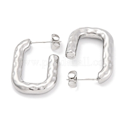 変色しない304ステンレススチールスタッドピアス  ステンレス鋼色  28x19mm&nbsp;EJEW-H013-23P