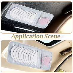 ポリエステル製CD収納ポーチ  車のサンバイザーオーガナイザー  長方形  グレー  320x153x5mm&nbsp;ABAG-WH20006-46B