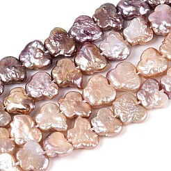 天然バロックケシパールビーズ連売り  有核真珠  蝶  アザミ  8.5~12x10.5~15.5x3~7.5mm  穴：0.6mm  約39~44個/連  14.96~15.16インチ（38~38.5cm）&nbsp;PEAR-N020-P41-02A