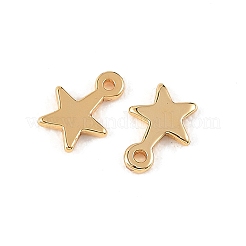 シーグレース真鍮チャーム  スターのチャーム  カドミウムフリーと鉛フリー＆ニッケルフリー  長持ちメッキ  18KGP本金メッキ  7x5x1mm  穴：0.8mm&nbsp;XGRQ5K361-820G