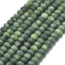 天然な中国のヒスイのビーズ連売り  艶消し  ロンデル  8x5mm  穴：1.4mm  約73~75個/連  14.96''~15.16''（38~38.5センチメートル）&nbsp;G-P575-A19-8x5mm-01