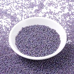 MIYUKIラウンドロカイユビーズ  日本製シードビーズ  （rr360)裏地付きライトアメジストab  11/0  2x1.3mm  穴：0.8mm  約5500個/50g&nbsp;SEED-X0054-RR0360