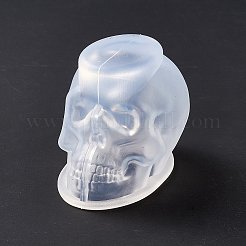 DIY 肖像彫刻 キャンドル作り シリコン像型  ハロウィンモチーフ  3dスカル  ゴーストホワイト  5x5.8x8.3cm  内径：6.1x3.3のCM&nbsp;LS-DIY-E055-46