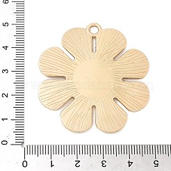 合金エナメルチャーム  笑顔の花  ライトゴールド  46x44x2mm  穴：3.5mm&nbsp;ENAM-I064-01KCG