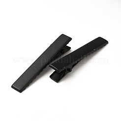 鉄のワニのヘアクリップパーツ  電気泳動黒  45x10x10mm&nbsp;PHAR-E017-01D-EB