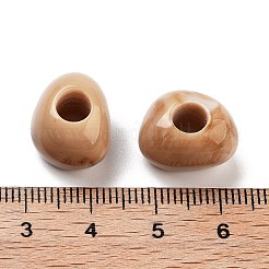 レジンヨーロピアンビーズ  大きな穴の三角形ビーズ  ペルー  15.5x12.5x11mm  穴：5mm&nbsp;RESI-Z030-03E