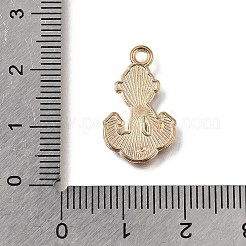 エナメルペンダントと合金  航海のチャーム  ライトゴールド  グレー  アンカー＆舵  20.5x12x1.5mm  穴：1.6mm&nbsp;AL-CBA9E11-03KCG-13