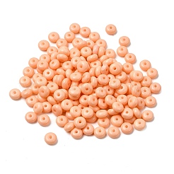 ベーキングペイント不透明ガラスビーズ  ロンデル  ミックスカラー  6.5x3.5mm  穴：1.2mm  約5555個/1000g&nbsp;GLAA-A045-06