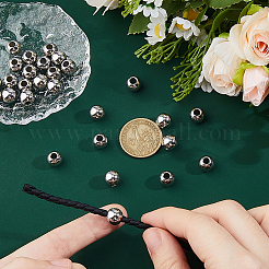 201ステンレススチールヨーロピアンビーズ50個  ロンデル  ステンレス鋼色  10x8mm  穴：4mm&nbsp;STAS-DC0017-23