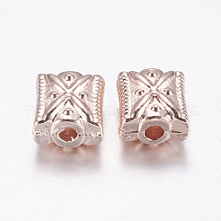 合金ビーズ  長方形  ローズゴールド  11x9x6mm  穴：2mm&nbsp;PALLOY-G210-08RG-AAA