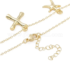 ボヘミアン サマー ビーチ スタイル 18K ゴールド メッキ シェル型 イニシャル ペンダント ネックレス&nbsp;IL8059-24