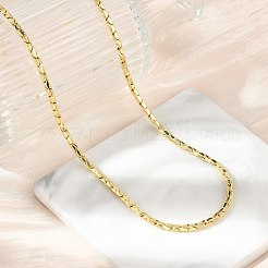 真鍮ボストンリンクチェーンネックレス  長持ちメッキ  ラックめっき  鉛フリー＆カドミウムフリー  18KGP本金メッキ  18.50インチ（47cm）&nbsp;NJEW-A042-01G