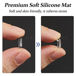 シリコン製眼鏡鼻パッド50組  長方形  透明  10x6.5x3mm&nbsp;AJEW-DC0003-44