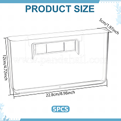 透明なプラスチック製の壁掛け収納ボックス  長方形  透明  228x50x120mm&nbsp;AJEW-WH0696-813