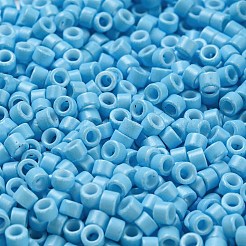 焼付塗装ガラスシードビーズ  シリンダー  空色  2.5x2mm  穴：1.4mm  約45359個/ポンド&nbsp;SEED-S042-05A-38
