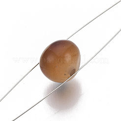鉄の大きな目ビーズ針  シードビーズ針  ジュエリー作りのための  プラチナ  139x0.3mm&nbsp;X-TOOL-N006-03