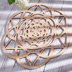 木製の細線入り口のリンク  レーザーカットウッドシェイプ  花  バリーウッド  30x4mm&nbsp;WOOD-WH0100-54D