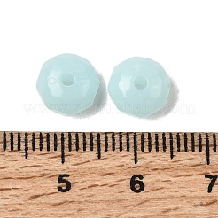 透明なアクリルビーズ  ロンデル  多面カット  淡いターコイズ  8.5x5mm  穴：1.8mm&nbsp;OACR-H116-05I