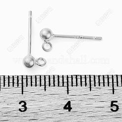 スターリングシルバースタッドイヤリング金具925個  銀  14x3mm  穴：1.2mm  ピン：0.7mm&nbsp;LS-STER-K182-01S
