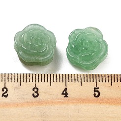 天然石グリーンアベンチュリンビーズ  花  13.5~16x13~16x7.5~9.5mm  穴：1.6mm&nbsp;G-H007-01A